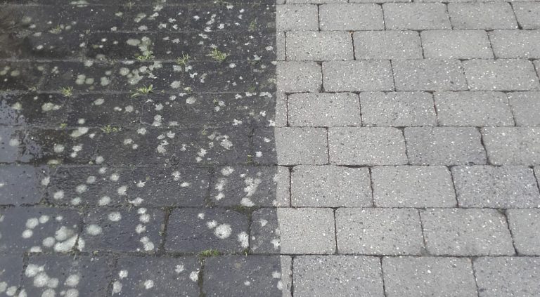 Rensede fliser i Aalborg, før og efter